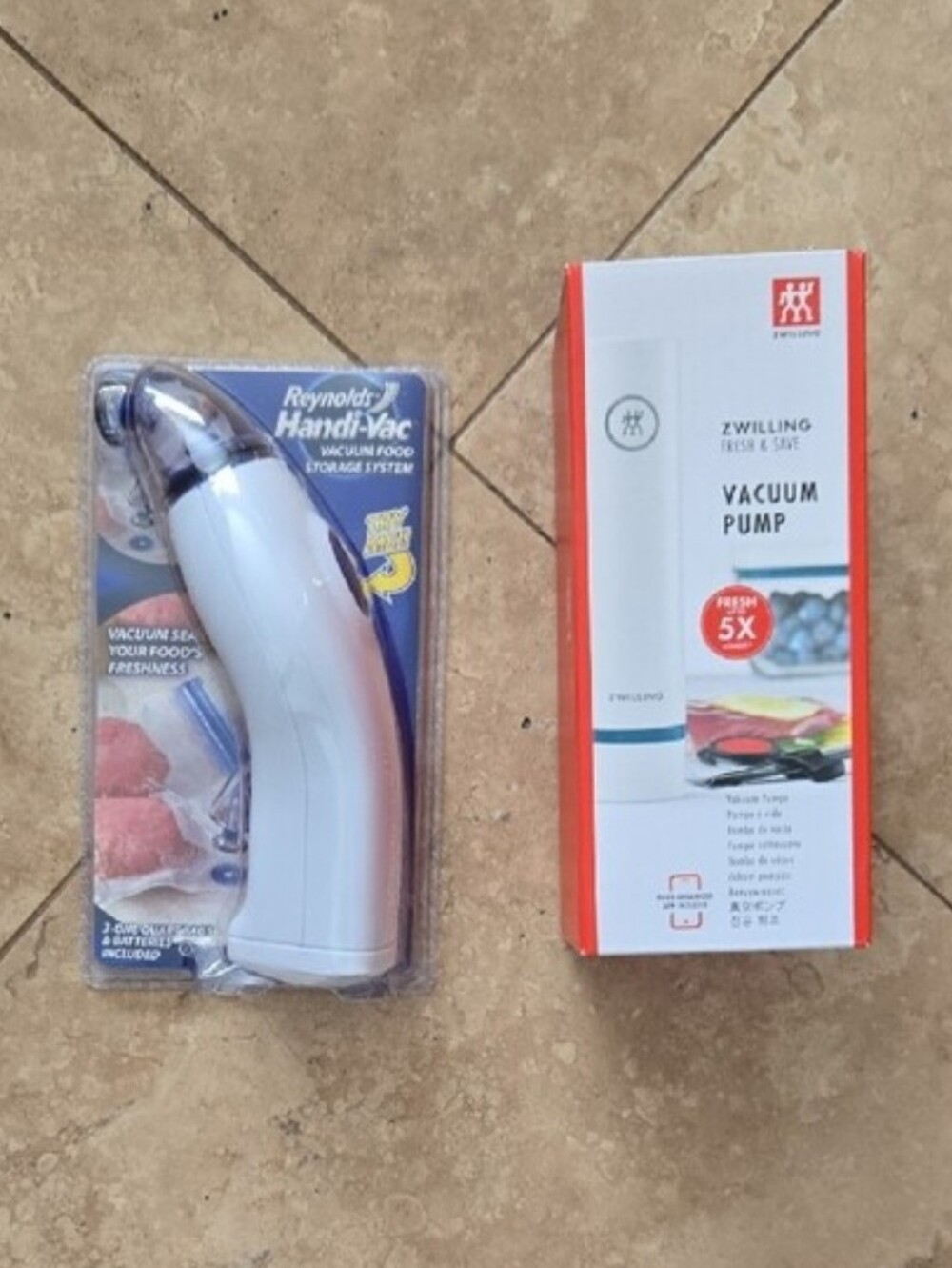 Zwilling Vacuum Pump Food Sealer- Compact Handheld Bundle Of 2 Kits NWT